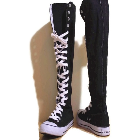 womens knee high sneaker boots